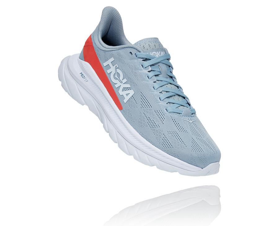 Hoka One One Koşu Ayakkabısı Kadın Mavi/Beyaz - Mach 4 - EK3052491